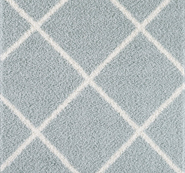 Shaggy Rug Lined Lumora Diamond Duckegg / Ivory