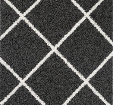 Shaggy Rug Lined Lumora Diamond Smoky Grey