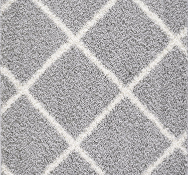 Shaggy Rug Lined Lumora Diamond Grey/Ivory