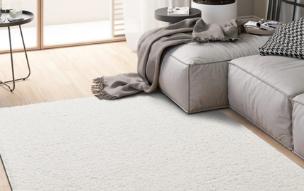 Sofa, Floor, Rug: The Three-Colour Formula for Styling Lumora Plain Shaggy Rugs
