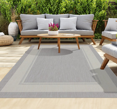 Outdoor Rugs Portobello Collection Grey Cream