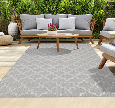 Outdoor Rugs Classic Portobello Collection Grey Cream