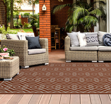 Outdoor Rugs Diamond Portobello Collection Terra Cream