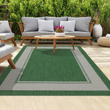 Outdoor Rugs Portobello Collection Green Cream