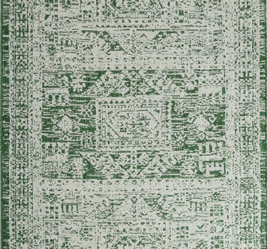 Indoor Rugs Retro Frame - Green / Cream