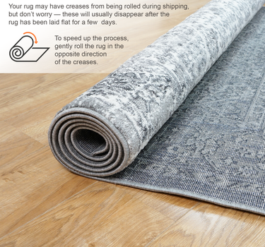 Traditional Area Rug – Super Soft,Medium Grey 60*110