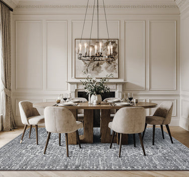 Traditional Area Rug – Super Soft,Medium Grey