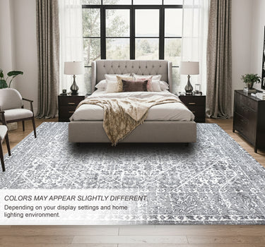 Traditional Area Rug – Super Soft,Medium Grey