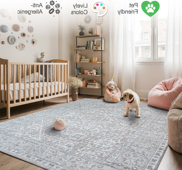 Traditional Area Rug – Super Soft,Medium Beige