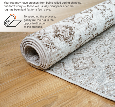 Traditional Area Rug – Super Soft,Mix Beige 60*110