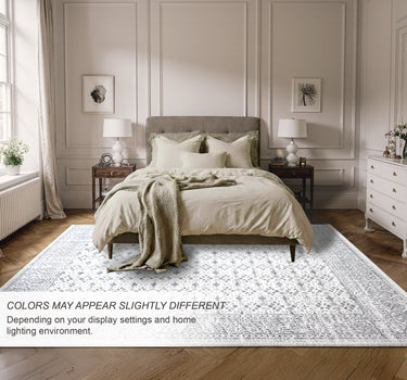 Traditional Area Rug – Super Soft,Weave Grey