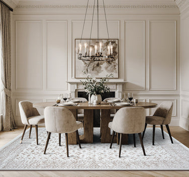 Traditional Area Rug – Super Soft,Weave Beige