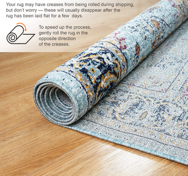 Hampton Area Rug– Super Soft,Medium Blue 60*110