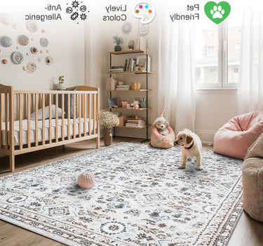 Hampton Area Rug– Super Soft,Mosaic Brown