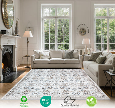 Hampton Area Rug– Super Soft,Mosaic Brown