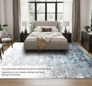 Abstract Area Rug – Super Soft,Blue