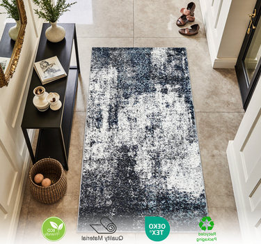 Modern Abstract Area Rug – Super Soft, Blue 60*110