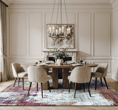 Modern Abstract Area Rug – Super Soft, Duck Egg Blue