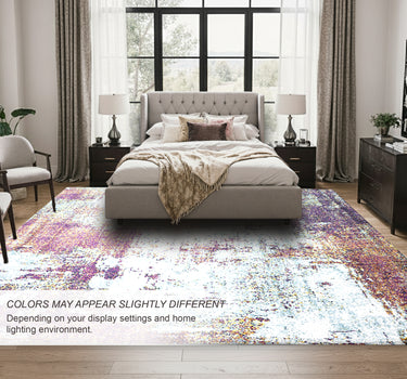 Modern Abstract Area Rug – Super Soft, Duck Egg Blue