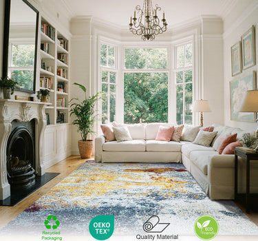 Modern Abstract Area Rug – Super Soft, Mix