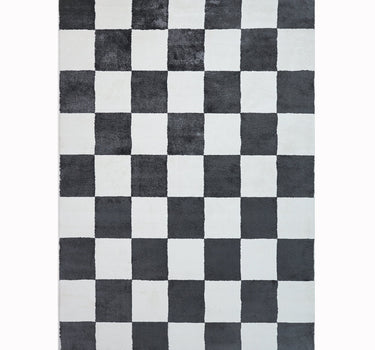 Plaid Area Rug – Super Soft,Anthracite 60*110