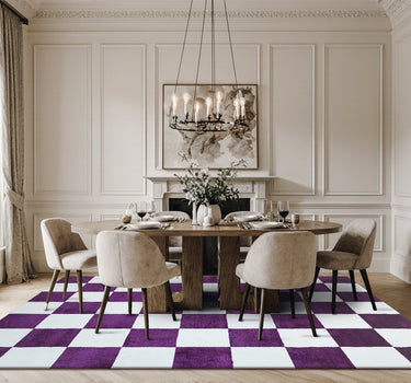 Plaid Area Rug – Super Soft,Liliac