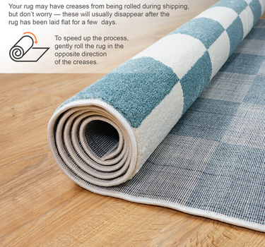 Plaid Area Rug – Super Soft,Turquoise 60*110
