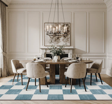 Plaid Area Rug – Super Soft,Turquoise