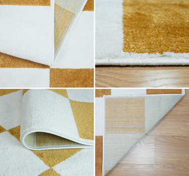 Plaid Area Rug – Super Soft,Gold 60*110