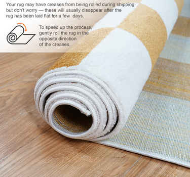 Plaid Area Rug – Super Soft,Gold 60*110