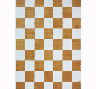 Plaid Area Rug – Super Soft,Gold 60*110