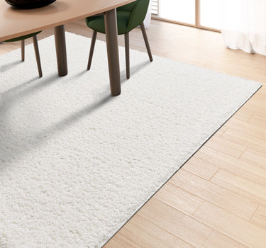 Shaggy Rug Lumora Plain White