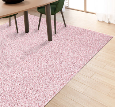 Shaggy Rug Lumora Plain Pink Rose