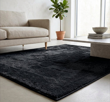 Anti-Slip Backing HARROW, Shaggy Rugs Black