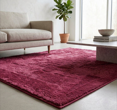 Anti-Slip Backing HARROW, Shaggy Rugs Bordeaux