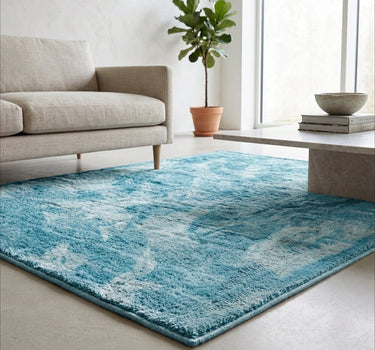 Anti-Slip Backing HARROW, Shaggy Rugs Turquoise