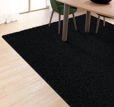 Shaggy Rug Lumora Plain Black