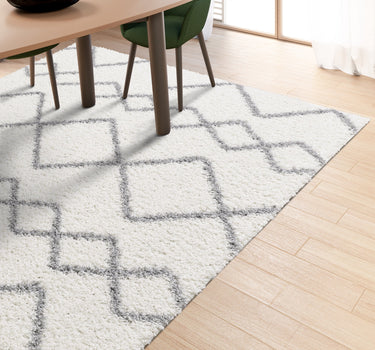 Shaggy Rug Lined Lumora White