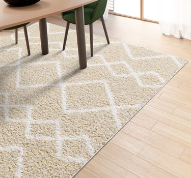 Shaggy Rug Lined Lumora Beige/Ivory