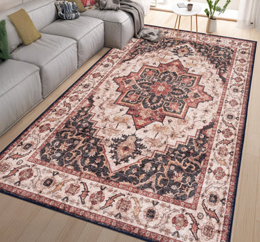 Washable Rugs NELSON Brown / Beige