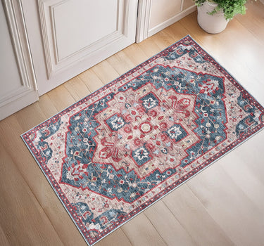 Washable Rugs NELSON Blue/Red