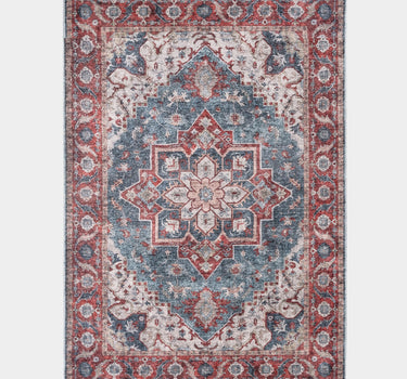Washable Rugs NELSON Red/Blue
