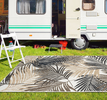 Outdoor Rugs Tropica - Black / Beige