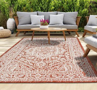 Outdoor Rugs Elegance Medal Terra / Cream