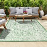 Outdoor Rugs Elegance Medal Green / Cream