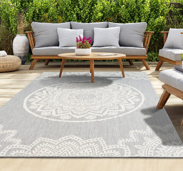 Outdoor Rugs Lotus Grey / Cream