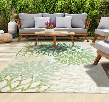 Outdoor Rugs Blossom - Dark / Green